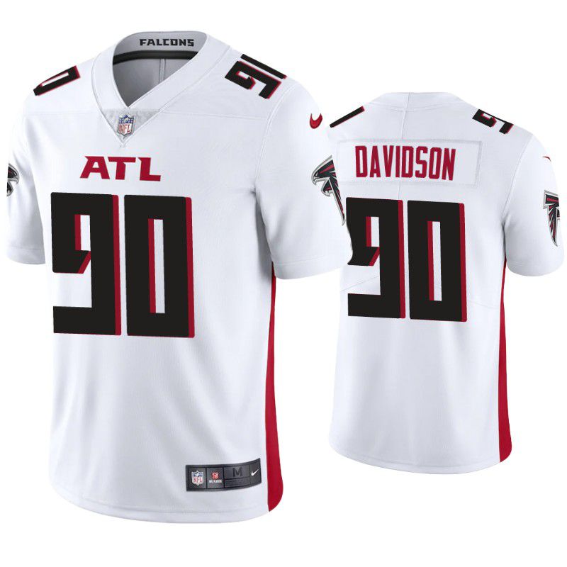 Cheap Men Atlanta Falcons 90 Marlon Davidson Nike White Player Game NFL Jersey